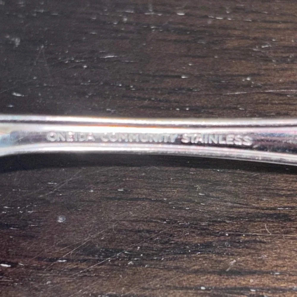 Oneida Community Stainless‎ | Morning Rose | Knife and Teaspoon | Set of 2